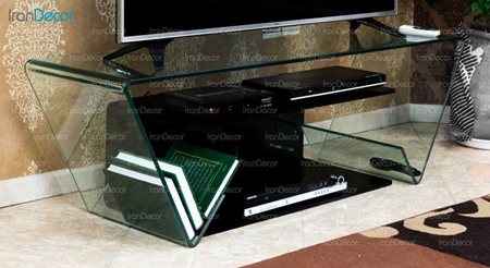 میز تلویزیون شیشه ای مدل یاقوت از اطلس