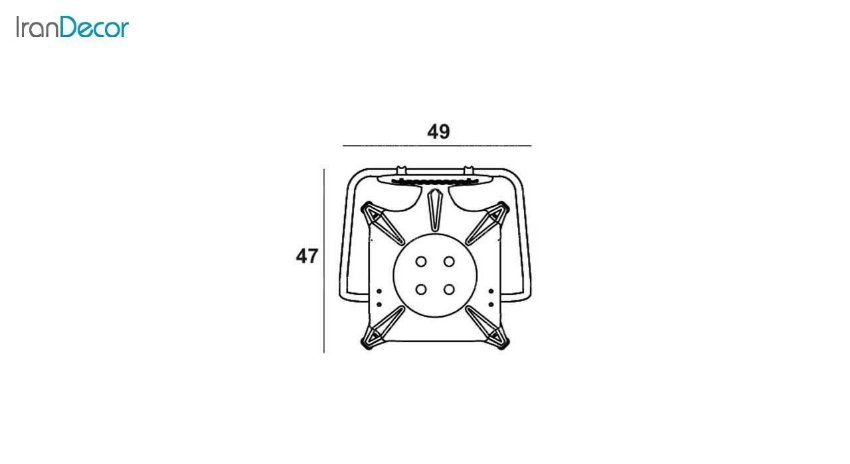 صندلی اپن دسته دار فلزی مدل بیتا کد 132 از نهال سان