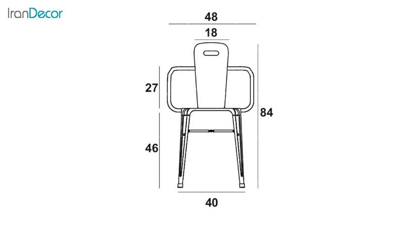 صندلی فلزی ساده مدل تیام کد 111 از نهال سان