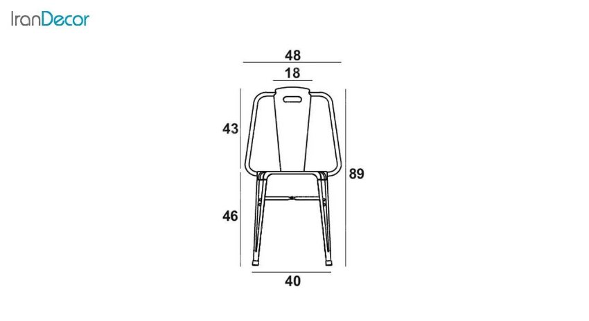 سرویس میز تک پایه مربع و صندلی فلزی مدل نوید از نهال سان