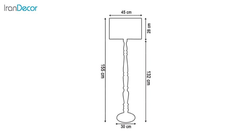 آباژور ایستاده چوبی مدل آرام 03/ML7004 جزئیات