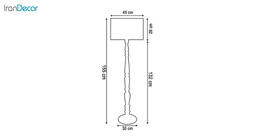 آباژور ایستاده چوبی مدل آرام 03/ML7004 جزئیات