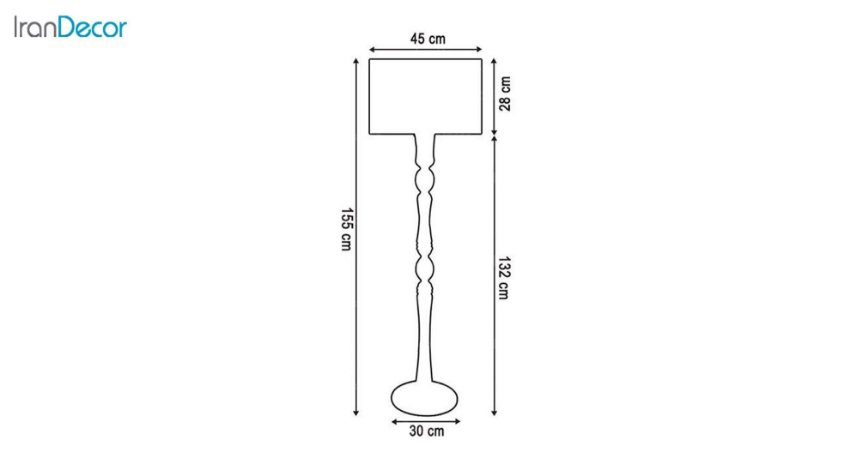 آباژور ایستاده چوبی مدل آرام 03/ML7011 جزئیات