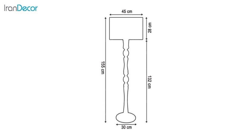 آباژور ایستاده چوبی مدل آرام 03/ML7011 جزئیات