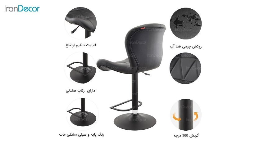 تصویر صندلی اپن هوگر مدل BH820B با پایه مشکی الکترو استاتیک