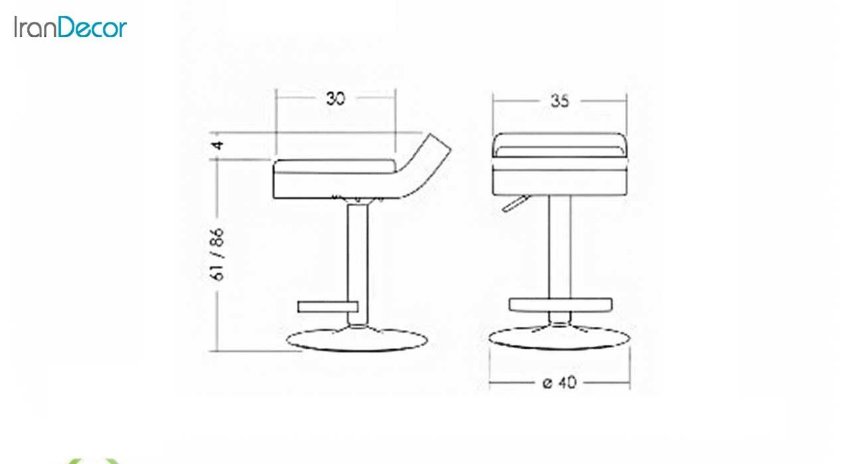 مشخصات صندلی اپن فلزی جک دار زیمر مدل CHB-302