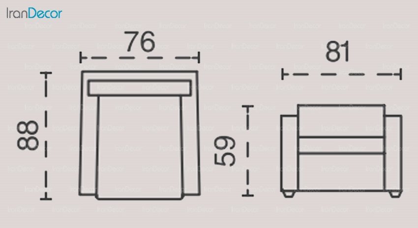 تصویر  مبل راحتی یک نفره ایتال فوم مدل اچ پی HP 90