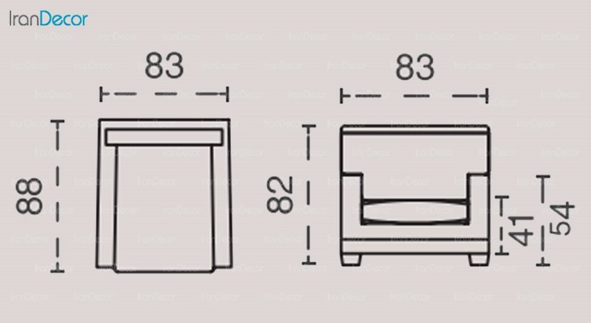 تصویر مبل راحتی یک نفره ایتال فوم مدل پیرِ 90